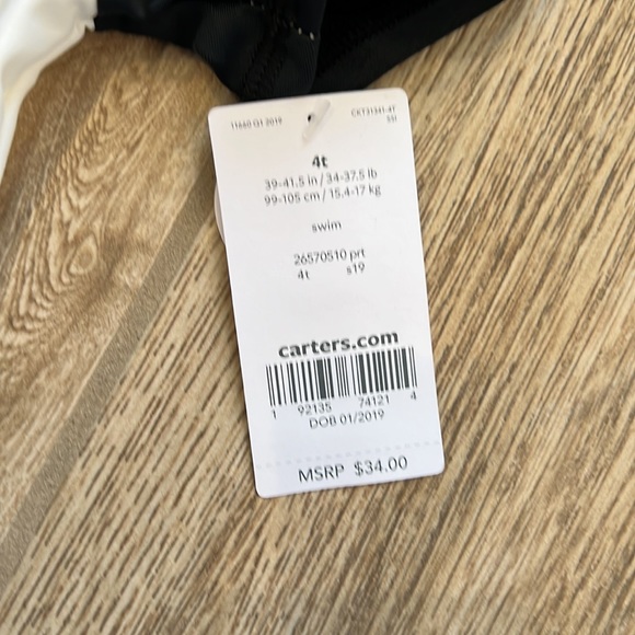NEW Carter’s Too Cute To Be True Swim Suit Set 4T - Picture 3 of 8